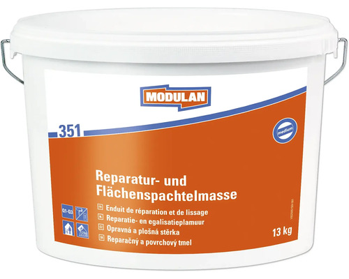 MODULAN 351 Reparatur- und Flächenspachtelmasse weiß 13 kg MODULAN Reparatur- und Flächenspachtelmasse im 13 Kilogramm Eimer