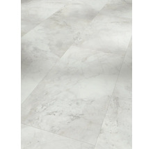 Nahaufnahme von Vinylboden in Marmoroptik.