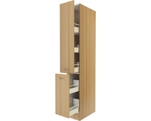 Flex Well Apothekerschrank Nano BxTxH 30 x 57 x 200 cm buche matt zerlegt 00006896 Küchenschrank mit Auszügen