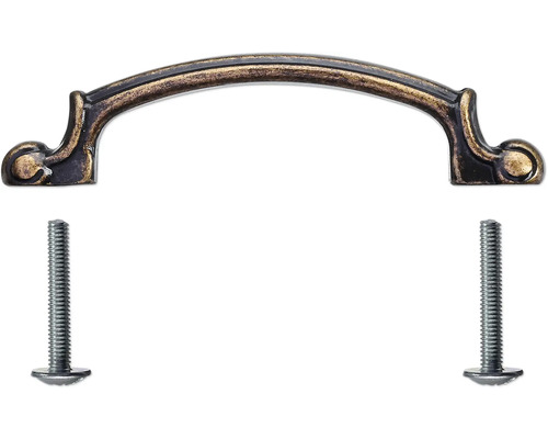 Möbelgriff aus Metall mit Schrauben