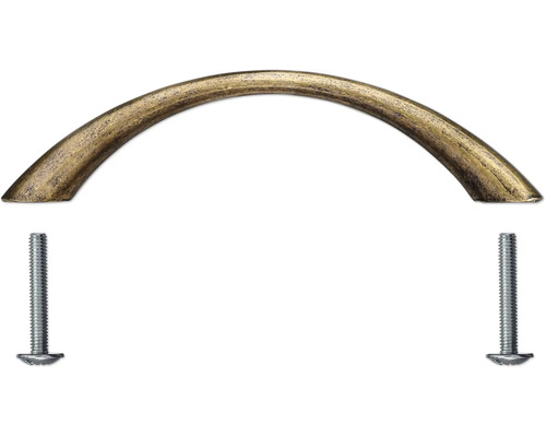 Möbelgriff aus Metall mit zwei Schrauben