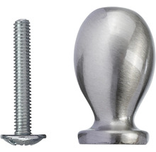 Möbelknopf Zinkdruckguss edelstahl ØxH 15x25 mm
