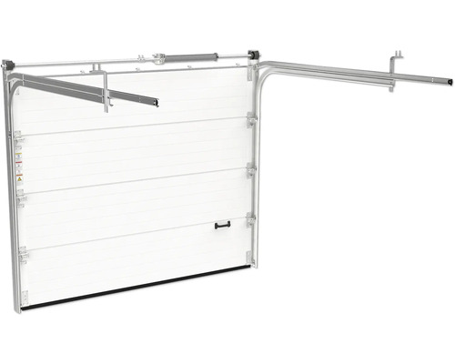 Geöffnetes Garagentor mit Schienensystem