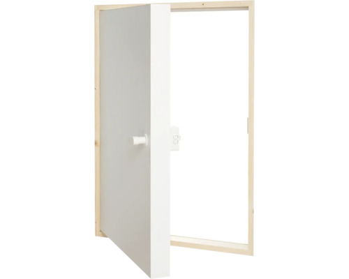 Geöffnete Innentür mit Holztürrahmen