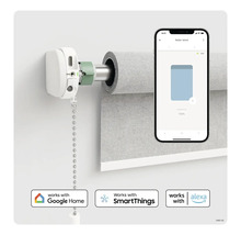 Automatisiertes Rollo mit Kettenzug und Smartphone-Steuerung