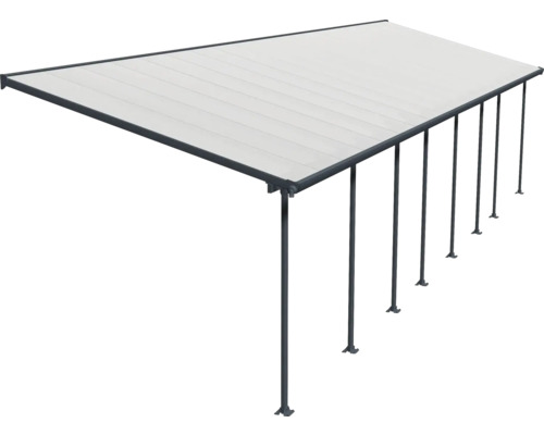 Terrassenüberdachung CANOPIA by Palram Feria 3x11.56 1156 x 294 cm anthrazit Freistehende Terrassenüberdachung mit mehreren Pfosten