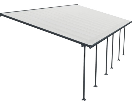 Pergola mit Lamellendach und Stützpfosten für den Außenbereich