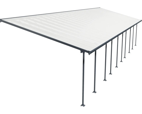 Freistehendes Terrassendach mit Stahlpfosten