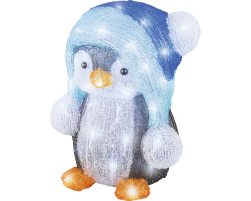 LED Pinguin Lumineo 24,5 x 27 x 33 cm Acryl Kaltweiß