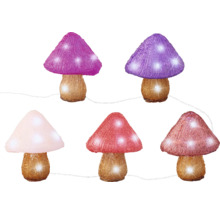 Pilz Lichterkette mit fünf Pilzen