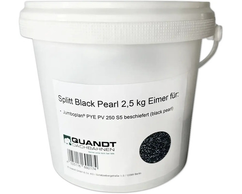 Splitt Black Pearl 2,5 Kilogramm Eimer für Dachbahnen