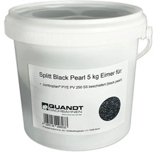 Splitt Black Pearl in einem 5 Kilogramm Eimer für Dachbahnen.