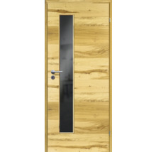 Holztür mit Glasausschnitt, Türgriff und Schloss