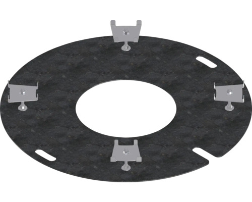 Runde Montageplatte mit Befestigungsclips