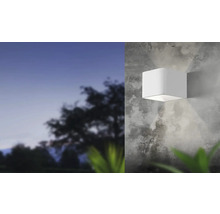 LED Außenwandleuchte 6W 600 lm 3000 K 13,5x12 cm weiß