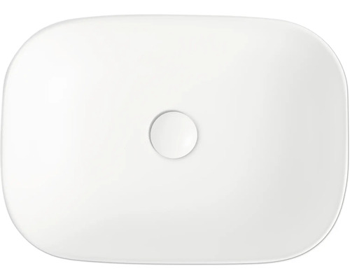 Aufsatzwaschbecken aus Keramik, rechteckig mit abgerundeten Ecken