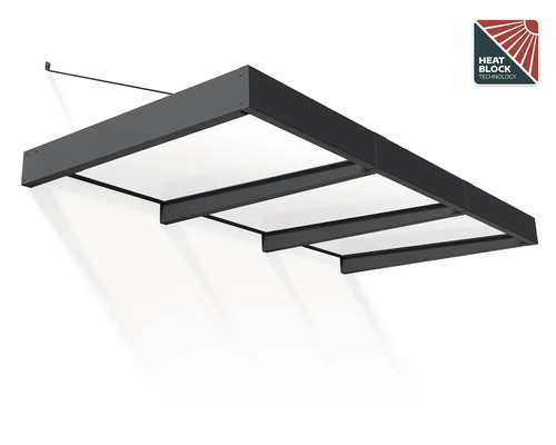 Vordach mit Wärmeschutztechnologie