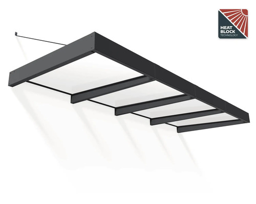 Vordach mit Wärmeblocktechnologie