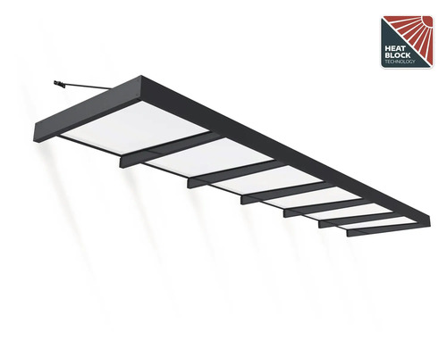 Vordach mit Heat Block Technology