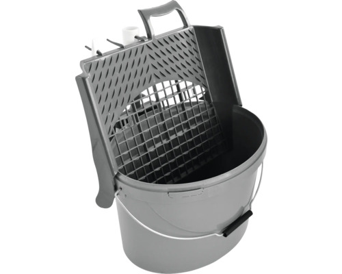 Farbeimer mit Abstreifgitter für Malerarbeiten