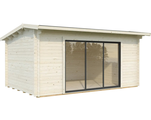 Gartenhaus aus Holz mit Schiebetür