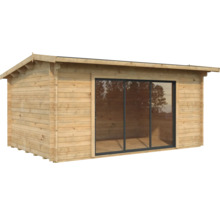 Holzgartenhaus mit Schiebetür