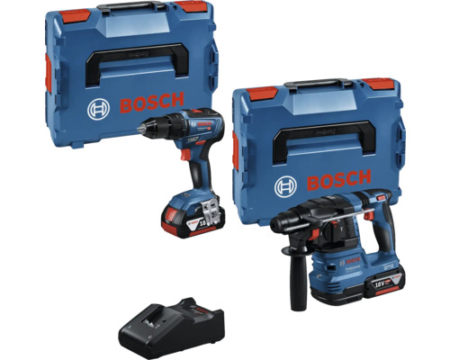 Akku-Set Bosch Professional GSR 18V-55 + GBH 18V-22 inkl. 2x Akku (4.0Ah) und Ladegerät