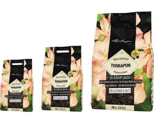 Drei Säcke Lechuza Terrapon Kübelpflanzsubstrat für Aussenpflanzen in unterschiedlichen Grössen