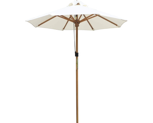 Mittelstockschirm GARDEN PLACE Holz Ø 180 cm beige, wasserabweisende Polyesterbespannung Mittelstockschirm GARDEN PLACE Holz Ø 180 cm beige, wasserabweisende Polyesterbespannung