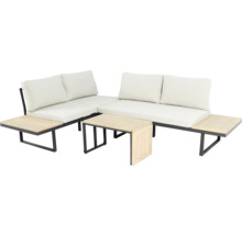 Lounge Set bellavista - Home & Garden Cella Ecksofa+Tisch Alu/Holz