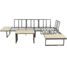 Lounge Set bellavista - Home & Garden Cella Ecksofa+Tisch Alu/Holz