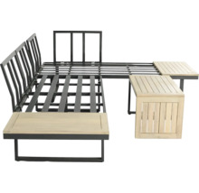 Lounge Set bellavista - Home & Garden Cella Ecksofa+Tisch Alu/Holz
