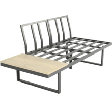 Lounge Set bellavista - Home & Garden Cella Ecksofa+Tisch Alu/Holz