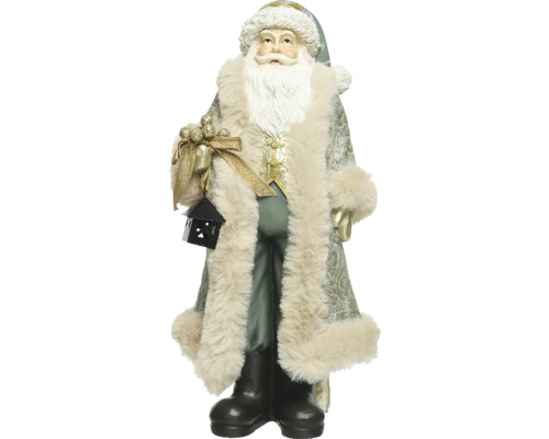 Weihnachtsdekoration Weihnachtsmann Polyresin 10,5 x 13,5 x 30 cm Dekorativer Weihnachtsmann mit Laterne als Weihnachtsdekoration