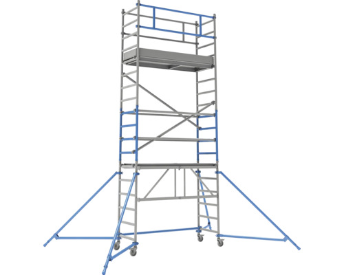 Rollgerüst mit Plattform und Stabilisatoren