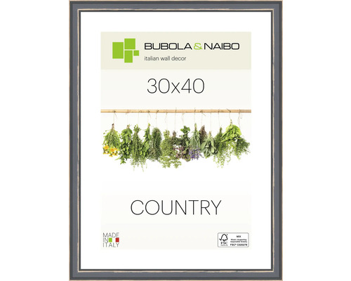 Bilderrahmen Holz Country grau 30x40 cm