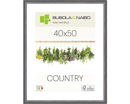 Bilderrahmen Holz Country grau 40x50 cm