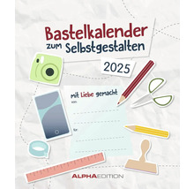 Bastelkalender DIY zum selbstgestalten weiß 2025 21x24 cm