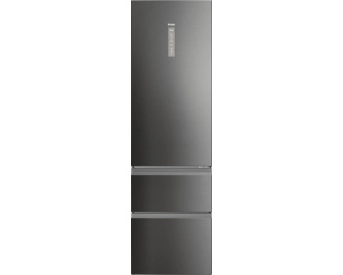 Kühl- und Gefrierkombination HAIER HTW5620CNMP BxHxT 59,5 x 205 x 66,7 cm Kühlteil 289 l Gefrierteil 125 l schwarz