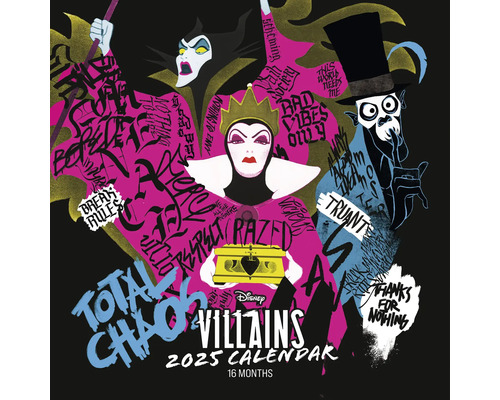 Wandkalender Disney Villains 2025 30x30 cm