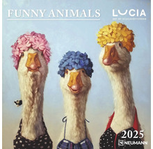 Wandkalender Funny Animals 2025 mit Tiermotiven