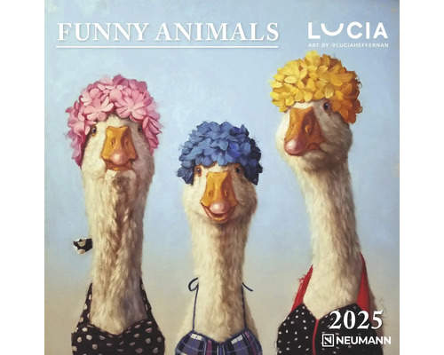 Wandkalender Funny Animals 2025 30x30 cm