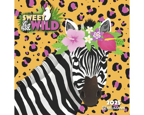 Wandkalender Sweet & Wild 2025 30x30 cm