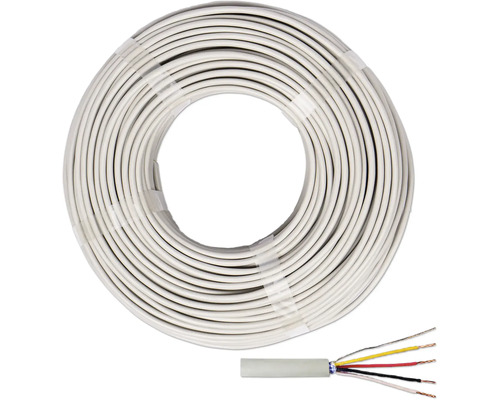 Kathrein LCD 111 Koaxialkabel 7 Mm PVC Weiß, 100 M Rolle – Für SAT-Anlagen, Mit 120 DB Schirmung, Innenleiter 1,13 Mm Cu