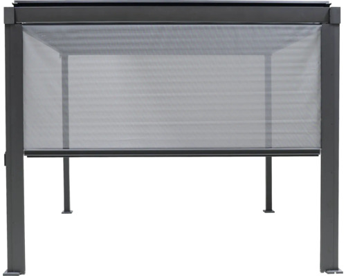Kurbelrollo Mirador für Basic Pergola für die 3 m Seite anthrazit Pergola mit heruntergelassenem Sichtschutz