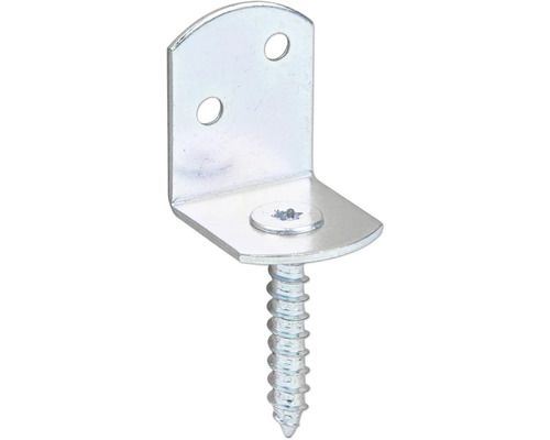 Flechtzaunhalter L-Form 38x30x32 mm galv. verzinkt, dickschichtpassiviert 24 Stück Winkelverbinder mit Schraube
