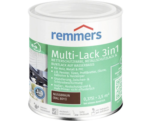 Remmers Multi-Lack 3in1 nussbraun 375 ml