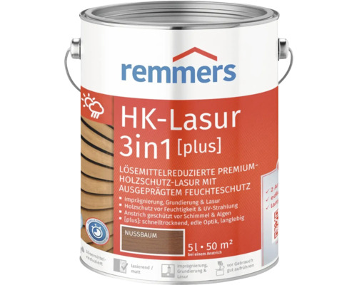 Remmers HK-Lasur 3in1 [plus] nussbaum 5 l