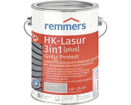 Remmers HK-Lasur 3in1 [plus] platingrau 2,5 l