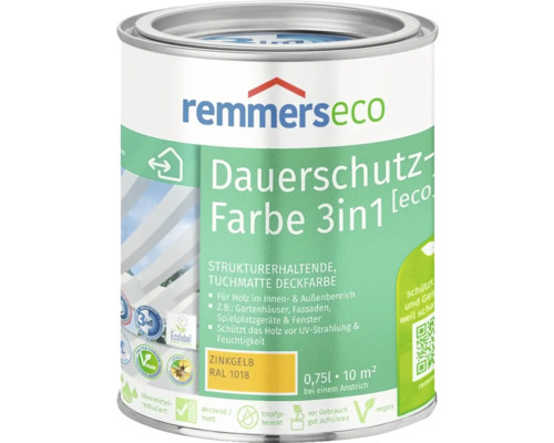 Remmers Dauerschutz-Farbe [eco] zinkgelb 750 ml